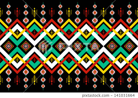 Seamless geometric ethnic oriental pattern. Geometric ethnic pattern. Ethnic pattern design for clothing, textile, wrapping, background, wallpaper, carpet, embroidery, print, vector, illustration Seamless geometric ethnic oriental pattern. Geometric ethnic pattern. Ethnic pattern design for clothing, textile, wrapping, background, wallpaper, carpet, embroidery, print, vector, illustration 141031664