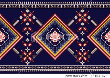 Seamless geometric ethnic oriental pattern. Geometric ethnic pattern. Ethnic pattern design for clothing, textile, wrapping, background, wallpaper, carpet, embroidery, print, vector, illustration Seamless geometric ethnic oriental pattern. Geometric ethnic pattern. Ethnic pattern design for clothing, textile, wrapping, background, wallpaper, carpet, embroidery, print, vector, illustration 141031670