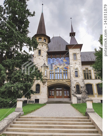 Facade of the Bern Historical Museum in Switzerland 141031879