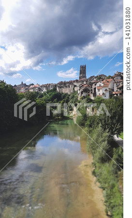 Panoramic view of Fribourg Old Town and Sarine River in Switzerland Panoramic view of Fribourg Old Town and Sarine River in Switzerland 141031880