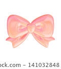 Pink ribbon transparent illustration material 141032848