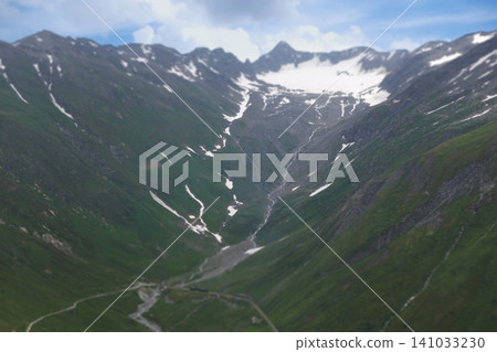 Glacial cirque and mountain stream at the Furka Pass in the Swiss Alps Glacial cirque and mountain stream at the Furka Pass in the Swiss Alps 141033230