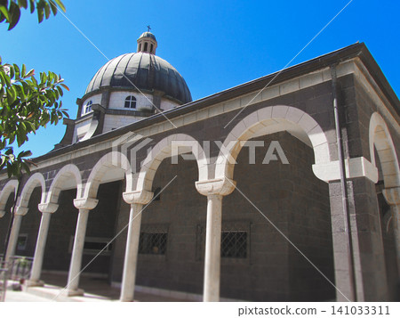 Arcaded portico and dome of the Church of the Beatitudes Arcaded portico and dome of the Church of the Beatitudes 141033311