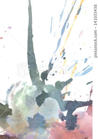 Real paint vibrant splatters and splashes artistic expression explosion 141033438