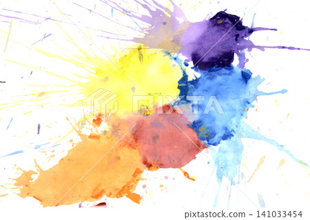 Real paint vibrant splatters and splashes artistic expression explosion Real paint vibrant splatters and splashes artistic expression explosion 141033454