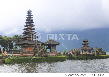 Pura Ulun Danu Beratan water temple on Bratan lake in Bedugul Bali Indonesia 141033645