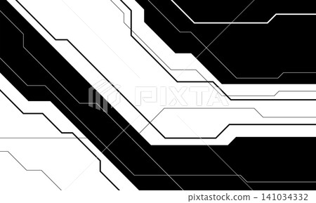 Abstract black circuit board technology connected lines electronics elements computer motherboard chip processor semiconductor digital on white background vector Abstract black circuit board technology connected lines electronics elements computer motherboard chip processor semiconductor digital on white background vector 141034332