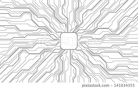 Abstract grey circuit board technology connected lines electronics elements computer motherboard chip processor semiconductor digital background vector Abstract grey circuit board technology connected lines electronics elements computer motherboard chip processor semiconductor digital background vector 141034355