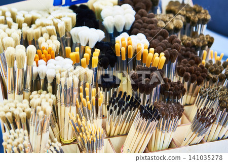 Art brushes for painting in store Art brushes for painting in store 141035278