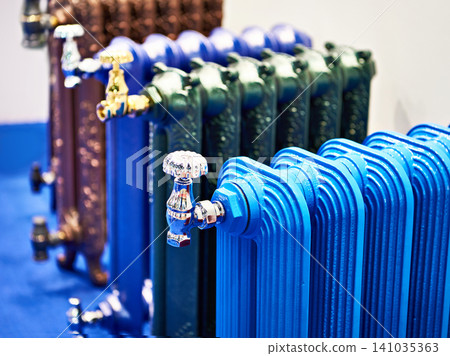 Decorative radiators in store Decorative radiators in store 141035363