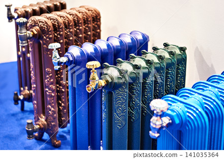 Decorative radiators in store Decorative radiators in store 141035364