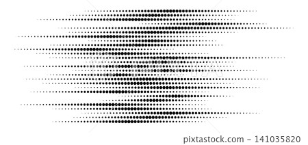 Speed halftone lines create dynamic effect with dot texture. Fast motion pattern perfect for sports backgrounds and modern racing designs with geometric elements. 141035820