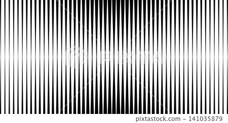 Vertical pattern with straight lines creating halftone gradient effect. Black and white striped background with geometric texture for modern designs. Vertical pattern with straight lines creating halftone gradient effect. Black and white striped background with geometric texture for modern designs. 141035879