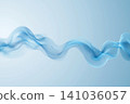 Abstract blue wave energy in smooth technology background flow for modern design 141036057