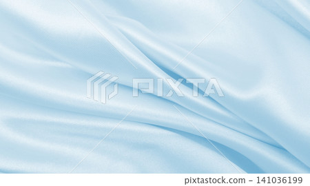 Smooth elegant blue silk or satin luxury cloth texture as abstract background. Luxurious background design Smooth elegant blue silk or satin luxury cloth texture as abstract background. Luxurious background design 141036199