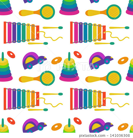 Seamless pattern. Vector background for children Seamless pattern. Vector background for children 141036308