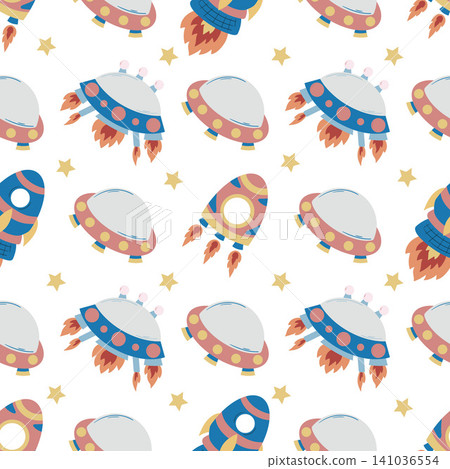 Seamless pattern. Vector background for children 141036554