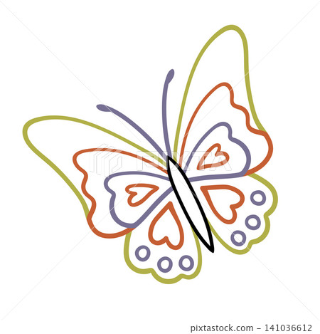 Cute vector icon in outline style Cute vector icon in outline style 141036612