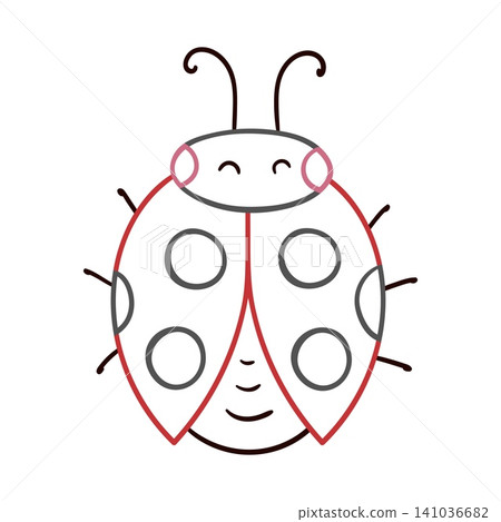Cute vector icon in outline style Cute vector icon in outline style 141036682