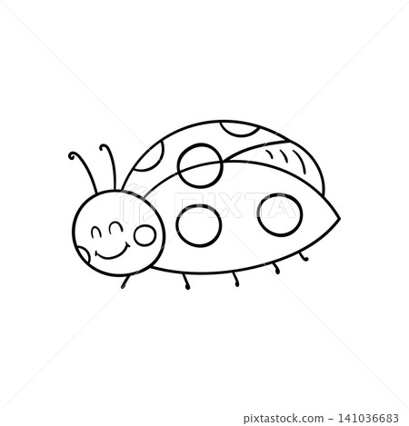 Cute vector icon in outline style Cute vector icon in outline style 141036683