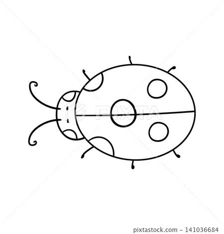 Cute vector icon in outline style Cute vector icon in outline style 141036684