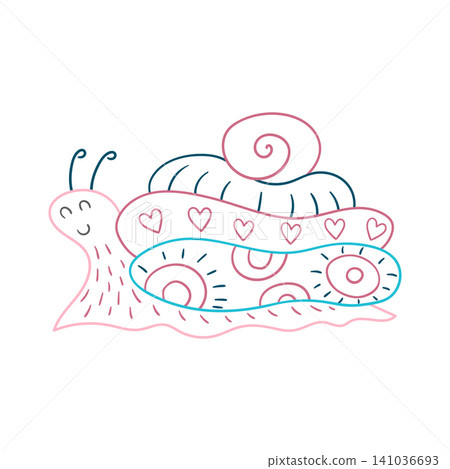 Cute vector icon in outline style Cute vector icon in outline style 141036693