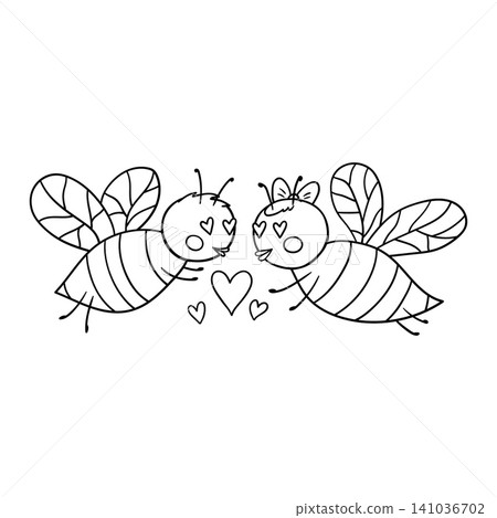 Cute vector icon in outline style 141036702