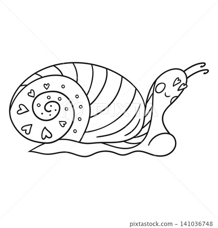 Cute vector icon in outline style Cute vector icon in outline style 141036748