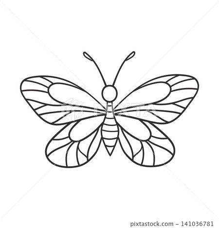 Cute vector icon in outline style Cute vector icon in outline style 141036781