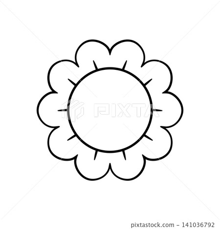 Cute vector icon in outline style Cute vector icon in outline style 141036792