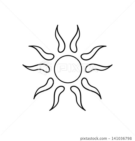 Cute vector icon in outline style Cute vector icon in outline style 141036798