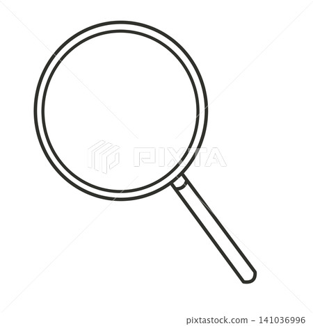 Magnifying glass line drawing Magnifying glass line drawing 141036996