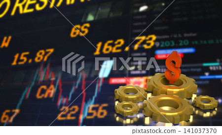 Financial Market Growth And Investment Strategy Concept 3d render. Financial Market Growth And Investment Strategy Concept 3d render. 141037370