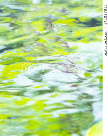 Image materials depicting the fresh greenery of a forest, a clear stream, and summer colors reflected on the water's surface. Image materials depicting the fresh greenery of a forest, a clear stream, and summer colors reflected on the water's surface. 141037913