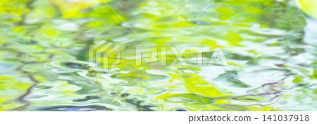 Image materials depicting the fresh greenery of a forest, a clear stream, and summer colors reflected on the water's surface. Image materials depicting the fresh greenery of a forest, a clear stream, and summer colors reflected on the water's surface. 141037918