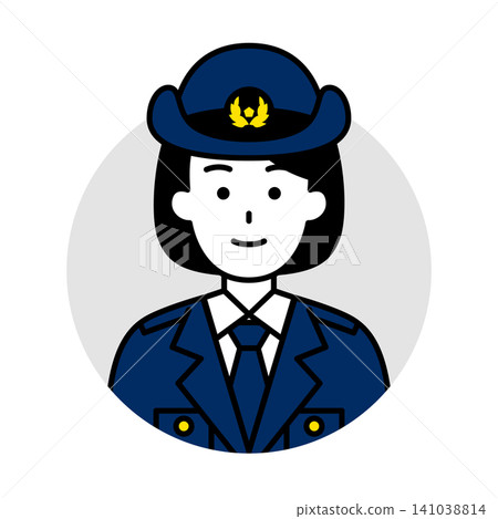 女性警官圖示（普通） 141038814