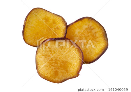 Sweet potato chips on a transparent background (png) Sweet potato chips on a transparent background (png) 141040039