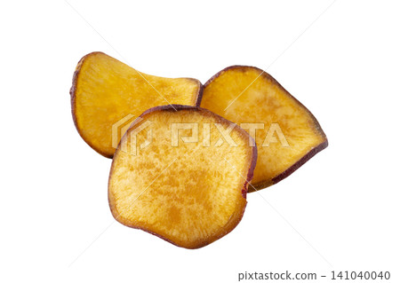 Sweet potato chips on a transparent background (png) Sweet potato chips on a transparent background (png) 141040040