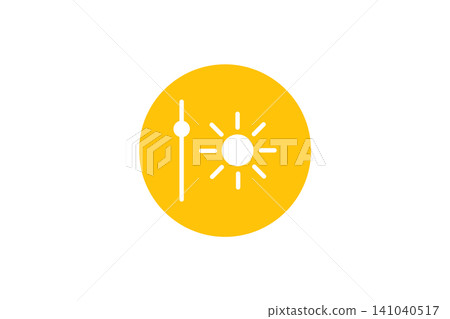 Brightness Control Icon With Sun Symbol and Slider UI Button for Light Settings and Display Adjustment Brightness Control Icon With Sun Symbol and Slider UI Button for Light Settings and Display Adjustment 141040517