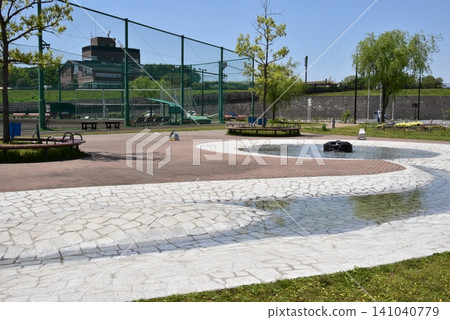 Yokohama City, Kanagawa Prefecture, Kanagawa Prefectural Sakaigawa Reservoir Park (Matano Reservoir) Fountain Square and Baseball Stadium Yokohama City, Kanagawa Prefecture, Kanagawa Prefectural Sakaigawa Reservoir Park (Matano Reservoir) Fountain Square and Baseball Stadium 141040779