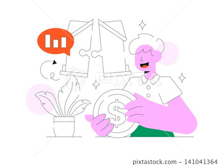 Fractional Ownership Concept Vector Illustration Featuring Shared Asset Investment, Co Ownership Model, Property Investment, and Real Estate Finance Fractional Ownership Concept Vector Illustration Featuring Shared Asset Investment, Co Ownership Model, Property Investment, and Real Estate Finance 141041364