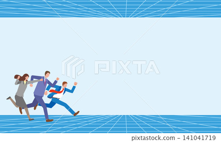 Running businessman Running businessman 141041719