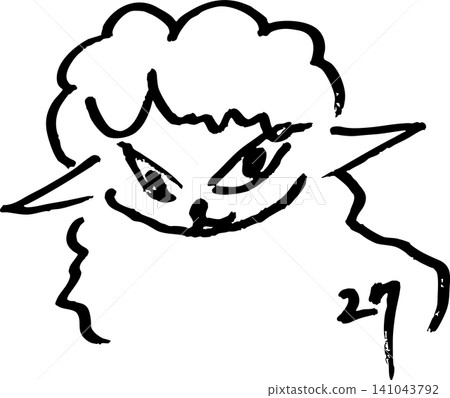 2027 Sheep New Year's Card 2027 Sheep New Year's Card 141043792