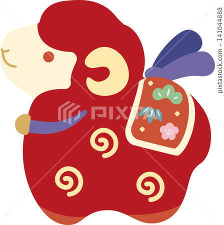 2027年新年,2027年新年賀卡,羊年,羊,泥鈴,可愛,圖標,裝飾,日式現代,設計素材 2027年新年,2027年新年賀卡,羊年,羊,泥鈴,可愛,圖標,裝飾,日式現代,設計素材 141044888