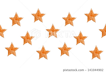 [Seamless Star Pattern] Hand Embroidery Illustration Material 141044902