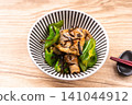 Stir-fried pork and bell peppers with salted kelp Stir-fried pork and bell peppers with salted kelp 141044912