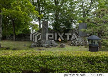 A scene from Komoro Castle in early summer: Kaikoen Park, Komoro City, Nagano Prefecture 141044939