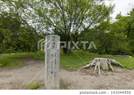 A scene from the ruins of Komoro Castle's keep in early summer at Kaikoen Park, Komoro City, Nagano Prefecture. A scene from the ruins of Komoro Castle's keep in early summer at Kaikoen Park, Komoro City, Nagano Prefecture. 141044950