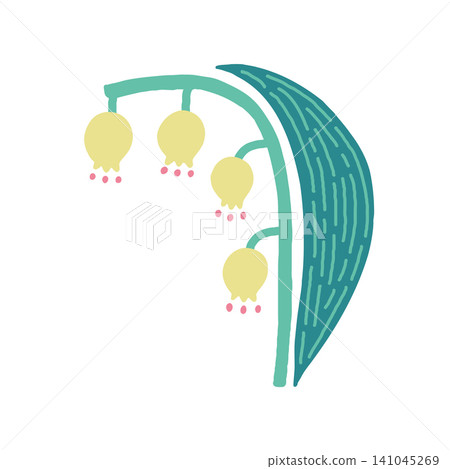 北歐風格的鈴蘭插畫 北歐風格的鈴蘭插畫 141045269