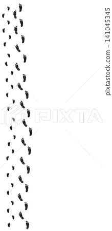 Vertical Father and Child Barefoot Footprints Silhouette Vertical Father and Child Barefoot Footprints Silhouette 141045345
